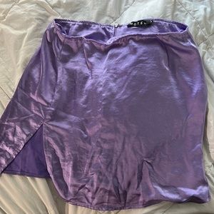 MOTEL purple silk skirt